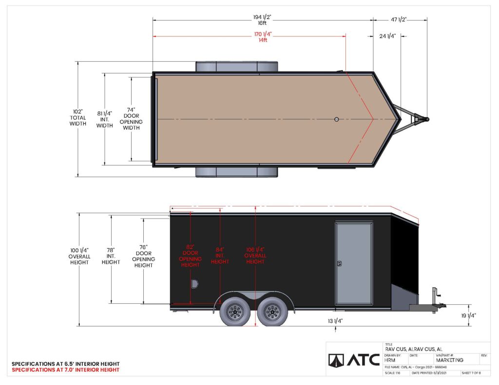 7x14 Enclosed Trailer Interior Dimensions